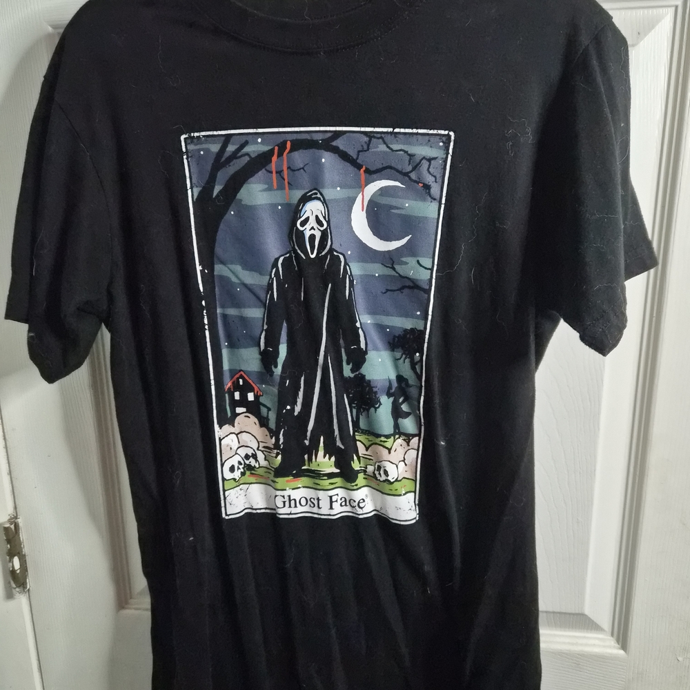 Ghost Face Black Graphic T-Shirt
